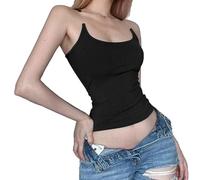 Luvette Tank, Invisible Strap Tank Top for Women, Houdini Tank Top Invisible Straps, Y2k Aesthetic Sexy Tank Tops for Women(Black,M)
