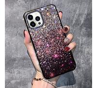 LUVI Compatible with iPhone 14 Pro Bling Case Cute Glitter Diamond for Women Girls Rhinestone Sparkle Shiny Crystal Bumper Luxury Protective Cover 3D Handmade Case for iPhone 14 Pro Purple