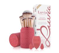 Luvia Cosmetics Brushes Brush Set Prime Vegan Anniversary 202 Powder Brush XL + 213 Blush Brush + 114 Buffer + 135 Prime Concealer + 204 Highlighter + 222 Contour Brush + 314 Eye Shader + 323 Smudger