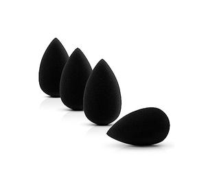 Luvia Beauty Blender Mini Sponge Set - 4 Make-Up Egg Sponges in Black - Super Soft Blending Sponge in Set for Precise and Large Surface Blending