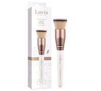 Luvia Cosmetics Brush Luvia, Prime Buffer, Foundation Make-Up Brush for Easy and Even Blending, Vegan Cosmetic Brush, Mother-of-Pearl/Coffee