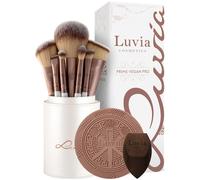 Luvia Cosmetics Brushes Brush Set Prime Vegan Pro Set Cosmetics brushes 12 pcs. + make-up sponge 1 pc. + cleansing pad 1 pc. + closable brush holder 1 pc.