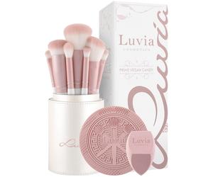 Luvia-Cosmetics Brushes Brush-SetPrime Vegan Set Candy Cosmetic brushes 7 pcs. + make-up sponge 1 pc. + cleaning pad 1 pc. + lockable brush holder 1 pc.