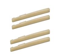 luvilly4 Pack Unbleached Acoustic Guitar Bridge Saddle, Pure Bone Vintage Style Bone, Complete Original Color for 74mm & 72mm Bridge Slot/Acoustic Guitarists