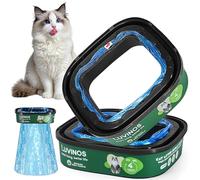 Luvinos Jumbo Cat Litter Refill Bags 28FT - 2 Pack with 7-Layer Odor Guard - Maximum Odor Control for Litter Genie Standard, Plus, Style, XL Plus