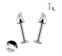 LUVKORIA Devil-Horns Helix Earrings Stud - Surgical Steel Piercing Jewelry