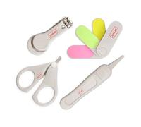 LuvLap Baby 4in1 Nail Grooming Set, Scissor, Clipper, Tweezer & Filer, Baby Grooming Kit, Baby Nail Scissor, Grooming Kit for New Born Baby, Baby Nail Cutter, New Born Grooming Kit, 4pcs, White, 0m+