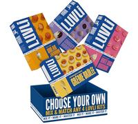 Luvli Pick & Mix Dessert Kit Custom 4 Pack, Choose Any 4 and Receive 1 of Each, Easy Dessert Mixes - Fun to Make at Home - Creme Brulee, Gulab Jamun, Choccy Mochi, White Choc Macarons