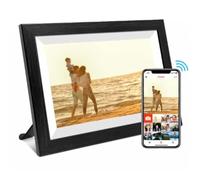 LuvLink Digital Photo Frame! Black Smart Frameo WiFi Connected Photo Frame - 10 inch, 1280x800, 16 GB. Send Photos to Your Loved Ones from Anywhere!
