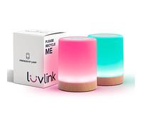 LuvLink Friendship Lamp v2 Extended WiFi Range - Simple Bluetooth Setup (Set of Two)