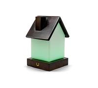 LuvLink Home Friendship Lamp v2 Extended WiFi Range - Bluetooth Setup - Wood & Glass Design (Walnut, Single)