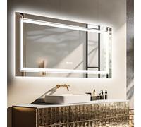 Luvodi 1050X500mm Led Illuminated Bathroom Mirror Anti-Fog Shatterproof Aluminum Frame