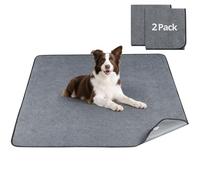 Luvore 2 Pack Washable Dog Pee Pad 122x122cm, Absorb Training Pads Non-Slip Pet Playpen Mat Waterproof Reusable Floor Mat for Whelping Incontinence Housebreaking