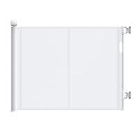 Luvore Retractable Baby Gate, Upgraded Pet Gate with Fiberglass, Extends to 140 cm Wide, 84 cm Tall, Mesh Dog Gate for Dog, Kids, Stairs, Indoors, Outdoors, Hallways, White