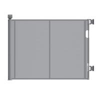 Luvore Retractable Baby Gate, Upgraded Pet Gate with Fiberglass, Extends to 140 cm Wide, 84 cm Tall, Mesh Dog Gate for Dog, Kids, Stairs, Indoors, Outdoors, Hallways, Grey