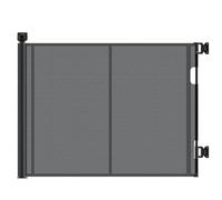 Luvore Retractable Baby Gate, Upgraded Pet Gate with Fiberglass, Extends to 140 cm Wide, 84 cm Tall, Mesh Dog Gate for Dog, Kids, Stairs, Indoors, Outdoors, Hallways, Black