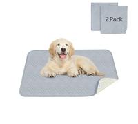 Luvore Washable Pee Pads, 2 Packs Fast Absorption Reusable Puppy Pads, Dog Pee Pad, Waterproof Whelping Pads, Non-Slip Training Pads Pet Playpen Puppy Mat for Floor, Dog Crate 70x100cm