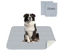 Luvore Washable Pee Pads, 2 Packs Fast Absorption Reusable Puppy Pads, Dog Pee Pad, Waterproof Whelping Pads, Non-Slip Training Pads Pet Playpen Puppy Mat for Floor, Dog Crate 92x122cm