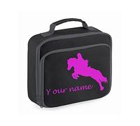 Luvponies Personalised Horse Design Lunch Bag (Black with Pink)