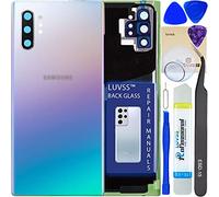 LUVSS Replacement for Samsung Galaxy Note 10+ Plus SM-N975F N976F Back Glass With Camera Glass Lens + Repair Manual DIY Tools Kit (Aura Glow)
