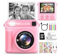 LUVTOY Kids Camera Instant Print, 2.4'' Digital Camera for Kids, 1080P Kid Cameras with 32GB Card & 3 Rolls Print Paper, Birthday Christmas Kids Toys Gifts, Game Presents for Girls Boys Aged 3-12