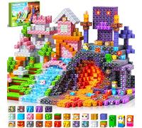 LUVTOY Magnetic Blocks - 150 PCS Magnetic Building Blocks - Construction Building Toys for Montessori STEM Sensory Toys for Boys Girls Age 3 4 5 6 7 8 9 10