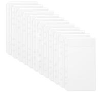 luvtree 1 Set (12 Pcs) A6 6-Hole Clear Binder Pockets - Zipperless Plastic Inserts for A6 6-Ring Binders - Ideal for Budgeting, Cash Envelopes, Savings Challenge, Travel, Journaling & Receipts