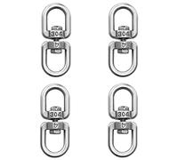 luvtree 4PCS M4 Stainless Steel Universal Swivel Eye Hook -Multi-Purpose Connector for Boats, Pets & DIY Projects，Multi-Purpose Hanging Hook