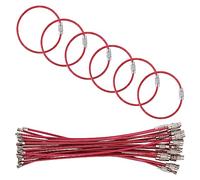 luvtree 5.9in/15cm Stainless Steel Keychain Cable,Wire Diameter 2mm Metal Key Ring Loop Suitable for Sports/Travel/Luggage Tag Holder/ID Tags,Hot Pink