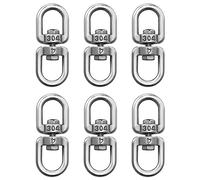 luvtree 6PCS M4 Stainless Steel Universal Swivel Eye Hook -Multi-Purpose Connector for Boats, Pets & DIY Projects，Multi-Purpose Hanging Hook