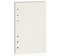 luvtree A6 6-Hole Grid Refill Paper - 80 Sheets, 1 Pack, Loose Leaf Planner Inserts for A6 6-Ring Binders & Notebooks - Ideal for Study, Work, Journaling & Budget Planning