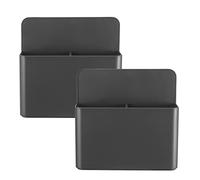 luvtree Gray Strong Magnetic Whiteboard Marker Holder - Fridge, Locker & Metal Shelf Organiser, No-Drill Wall Mount, Set of 2