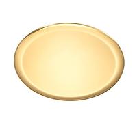 luvtree Golden Round Stainless Steel Tray Decor for Coffee Table,Serving Display Tray,Candle Decoration Tray,Jewelry&Make up&Perfume Mirror Dish,Bathroom Accessory Vanity Tray