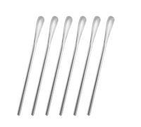 luvtree Set of 6 Stainless Steel 304 Reusable Mixing Spoons - 15.8 cm, Ideal for Stirring Coffee, Cocktails, Milk, Ice Cream, Juice, and Other Beverages - Perfect for Kitchen, Bar, and Party Use