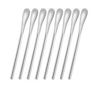 luvtree Set of 8 Stainless Steel 304 Reusable Mixing Spoons - 12.8 cm, Ideal for Stirring Coffee, Cocktails, Milk, Ice Cream, Juice, and Other Beverages - Perfect for Kitchen, Bar, and Party Use