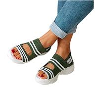 LUWAY 2023 Upgrade Summer Washable Slingback Orthopedic Slide Sport Sandals mesh Soft Sole Fashion Women's Shoes summer Washable Sandals For Women,Green,US9/EU41