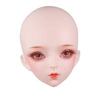 Luwecf 1/3 BJD Girl Doll Head with Make Up DIY Replacements Parts, Pink