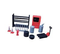Luwecf 1/64 Diorama Garage Tools Traffic Cones Architecture Model Maintenance Tools