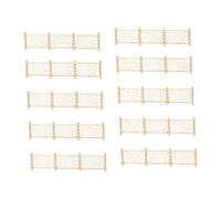 Luwecf 10Pcs 1/50 Scale Model Railway Accessories Mini Fences Models Wood Simulation Scenery Fences for Layouts Scenery Model Crafts, Style C