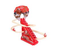 Luwecf 12-Piece Santa Climbing Toy Set: Electric Climbing Man, Ladder Track, Slide, Roller Track, PP Material, Interactive Learning Game for Children, with 3 Santa Figures
