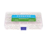 Luwecf 1200 Pieces Badminton Racket Eyelets Tubes String Protection Kit Replacement Storage Nylon Material Double Line Function Suitable for Racket, White