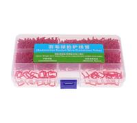Luwecf 1200 Pieces Badminton Racket Eyelets Tubes String Protection Kit Replacement Storage Nylon Material Double Line Function Suitable for Racket, Red