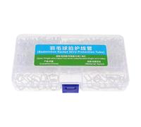 Luwecf 1200 Pieces Badminton Racket Eyelets Tubes String Protection Kit Replacement Storage Nylon Material Double Line Function Suitable for Racket, Clear