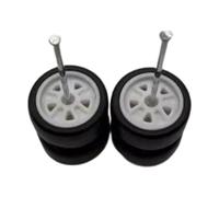 Luwecf 2 Pieces 1/64 Scale Remote Control Car Wheels, Tires, Direct Replacement Accessories, Easy And PP, Suitable for Repair And Hobbies, White