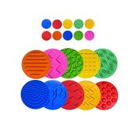 Luwecf 20Pcs Sensory Mats,Sensory Discs Mat Tactile Sensory Pads,Sensory Circles,for Kids Children Training Preschool