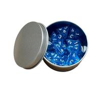 Luwecf 25-Piece Assorted Multicolored Polyhedral Dice Set for RPGs, Blue