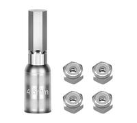 Luwecf 4-Piece Metal Wheel Nuts for 1/30 RC Models, Accessory Set, Tool, Anti-loosening Structure, Quick Installation, Suitable for Model Making And Maintena, silver