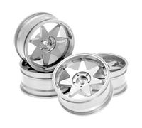 Luwecf 4Pcs Wheel Rims Wheel Hubs Spare Parts Heavy Duty Metal Model Accessories Fit for 1:10 Scale RC Car, White