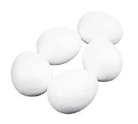 Luwecf 5 Pieces Easter Foam Egg Polystyrene Foam Balls Spheres Craft Supplies Decoration Foam Ball Egg Smooth Texture Easy to Color Suitable for Gift Giving, White, 10cm