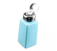 Luwecf 6xPush Down Liquid Dispenser Empty Pumping Bottle Refillable Press Container for Nail Polish Remover Personal Blue, 3 Pcs